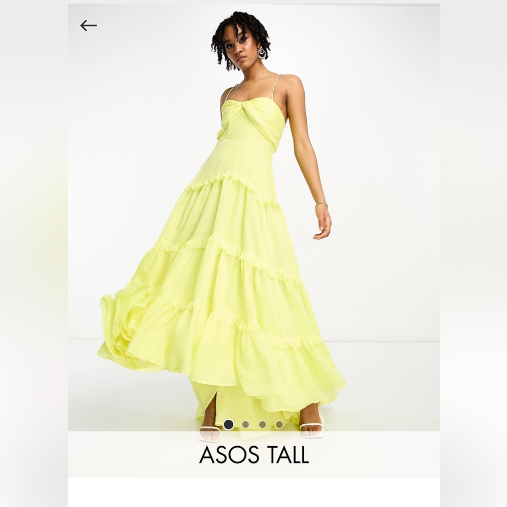 ASOS Butter Yellow Maxi Dress